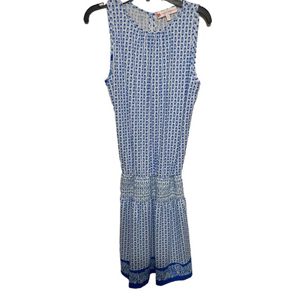 Jude Connally Scarlett Dress Gathered Drop Waist Sz XS Blue Stretch - Picture 1 of 13